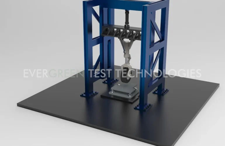 landing gear testing systems, aircraft wheel validation, FAR 25 compliance testing, CS-25 certification tests, static load testing for landing gear, aircraft drop test systems, landing gear fatigue analysis, brake performance testing, tire burst simulation, hydraulic actuator, life cycle testing, high-speed deformation monitoring, aircraft component durability tests, aerospace structural validation, data acquisition, strain gauge measurement systems, landing gear shock absorption, aircraft safety testing, E2T aviation test solutions, strut performance tests, Torque link endurance, Wheel hub fatigue, Tekerlek göbeği yorulma, Tork bağlantı dayanım, amortisör testleri, iniş takımı test sistemleri, uçak tekerleği validasyon, FAR 25 uyumluluk testleri, CS-25 sertifikasyon testleri, iniş takımı statik yük testi, uçak düşürme test sistemleri, iniş takımı yorulma analizi, fren performans testleri, lastik patlama simülasyonu, hidrolik aktüatör ömür testi, yüksek hızlı deformasyon, uçak komponent dayanıklılık testleri, havacılık yapısal validasyon, veri toplama, şekil değiştirme ölçüm sistemleri, iniş takımı şok emilimi, uçak güvenlik testleri, E2T havacılık test çözümleri